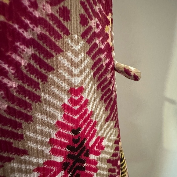 🎄Hello Miss  Abstract One Shoulder Pink Geo Pattern Dress SZ L - Picture 3 of 8